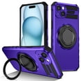 thumbnail image 1 of ELEHOLD for iPhone 15 6.1 Inch Magnetic Case [Compatible with MagSafe] Invisible Stand with Ring Kickstand,Military Grade Shockproof Full Protective Case,Purple, 1 of 11