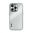 thumbnail image 1 of ELEHOLD for iPhone 15 Case,Luxury Metallic Brushed Design Soft TPU Bumper Raised Edge Protection Anti-Scratch Shockproof Non-Slip Protective Case for iPhone 15,Silver, 1 of 6
