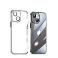 thumbnail image 1 of ELEHOLD for iPhone 15 Clear Case,Transparent Crystal Clear Slim Lightweight Shockproof with Camera Lens Protective Film Rugged Glass Case for iPhone 15 6.1 Inch,Black, 1 of 6