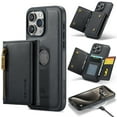thumbnail image 1 of ELEHOLD for iPhone 15 Detachable Wallet Case Premium PU Leather 2-in-1 Magnetic Removable Zipper Card Holders RFID Blocking Logo Hollow View Shockproof Protection Kickstand Case,black, 1 of 8