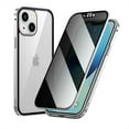 thumbnail image 1 of ELEHOLD for iPhone 15 Plus 6.7 inch Privacy Case, Anti-Peeping Double Metal Side Clear Tempered Glass Privacy Screen Protector Anti-Fall Shockproof Powerful Magnetic Case for iPhone 15 Plus,Silver, 1 of 6