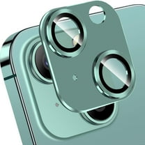 ELEHOLD for iPhone 15 Plus Camera Lens Protector, Case Friendly Scratch Resistant Metal Camera Cover with 9H Tempered Glass Lens Protector Rings Accessories for iPhone 15 Plus - Green