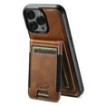 thumbnail image 1 of ELEHOLD for iPhone 15 Plus  Case, Compatible with Mag Safe Accessory, 2 in 1 Detachable Magnetic Card Holder Faux Leather Men Women Kickstand Wallet Case for iPhone 15 Plus  ,Brown, 1 of 1