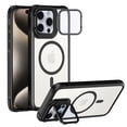 thumbnail image 1 of ELEHOLD for iPhone 15 Plus Case,Compatible with Magsafe  Clear Adjustable Kickstand Magnetic Slim Non-slip Shockproof Protection Case with HD Lens Protector for iPhone 15 Plus,Black, 1 of 8