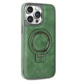 thumbnail image 1 of ELEHOLD for iPhone 15 Plus Case, Luxury Soft PU Leather Magnetic Invisible Ring Stand Military Drop Shockproof Non-Slip Protective Phone Case for iPhone 15 Plus, Green, 1 of 9