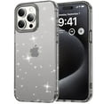 thumbnail image 1 of ELEHOLD for  iPhone 15 Plus Glitter Clear Case,Transparent Clear Soft TPU Bling Shiny Design Slim Lightweight Shockproof Fashion Girly Case for  iPhone 15 Plus,Black, 1 of 7