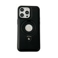thumbnail image 1 of ELEHOLD for iPhone 15 Plus Magnetic Case Premium Leather Logo Hollow Design Foldable Ring Holder Kickstand Case Support MagSafe Charging Shockproof Anti-Scratch 6.7 Inch iPhone 15 Plus Cover,  Black, 1 of 9