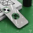 thumbnail image 1 of ELEHOLD for iPhone 15 Plus Plating Clear Case,Transparent Case with Ring Holder Kickstand Work with Magnetic Car Mount Shockproof  Protective Cover Phone Case for iPhone 15 Plus,Darkgreen, 1 of 10