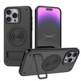 thumbnail image 1 of ELEHOLD for iPhone 15 Pro Case Carbon Fiber Texture Slim Thin Lightweight Strong Magnetic Compatible with Mag Safe Invisible Kickstand Shockproof Protective Case,black, 1 of 7