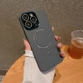 thumbnail image 1 of ELEHOLD for iPhone 15 Pro Case Matte Hard PC Back Slim Lightweight with Full Camera Lens Protection Strong Magnetic Compatible with Mag Safe Shockproof Case for iPhone 15 Pro,darkgray, 1 of 7