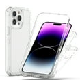 thumbnail image 1 of ELEHOLD for  iPhone 15 Pro Case,Soft TPU Clear Heavy Duty Shockproof Rugged Women Men Transparent Full Body Protective Case with Screen Protector for iPhone 15 Pro,Clear, 1 of 7