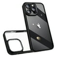 thumbnail image 1 of ELEHOLD for iPhone 15 Pro Case Transparent Crystal Clear Back Case Carbon Fiber Texture Bumper Shockproof Protective Slim Anti-Yellowing Cover for iPhone 15 Pro,black, 1 of 7
