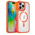 thumbnail image 1 of ELEHOLD for iPhone 15 Pro Clear Case, Compatible with Mag Safe Accessory Military-Grade Drop Protection Slim Clear Rugged Shockproof Case for iPhone 15 Pro,Orange, 1 of 5