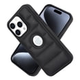 thumbnail image 1 of ELEHOLD for iPhone 15 Pro Leather Case Luxury Premium PU Leather Logo Cutout View Full Coverage Slim Lightweight Non-Slip Shockproof Protective Case for iPhone 15 Pro,black, 1 of 6