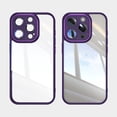 thumbnail image 1 of ELEHOLD for iPhone 15 Pro Max Case,Camera Lens Protector Crystal Clear Non-Yellowing Shockproof Anti-Scratch Transparent Hard Back Slim Fit Case for iPhone 15 Pro Max,Darkpurple, 1 of 6