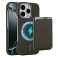 thumbnail image 1 of ELEHOLD For iPhone 15 Pro Max Case with Card Holder, Slim PC+TPU Faux Carbon Fiber Texture Leather Magnetic Wallet Case Card Slots Shockproof Wireless Charging Non-Slip Grip Cover,Brown, 1 of 7