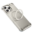 thumbnail image 1 of ELEHOLD  for iPhone 15 Pro Max Case,Compatible with Mag safe Accessory, Bezel Less Metal Slim Hard Shockproof Ultra Thin Frameless Case with Ring Stand Holder Magnetic Cover,Titanium, 1 of 6