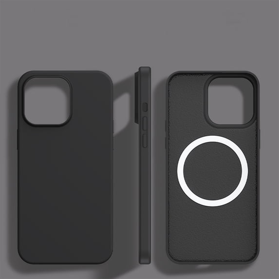 ELEHOLD for iPhone 15 Pro Max Case,Compatible with MagSafe Colorful Anti-Scratch Soft Microfiber Lining Full Body Protective Shockproof Ultra Slim Phone Case for iPhone 15 Pro Max,Black