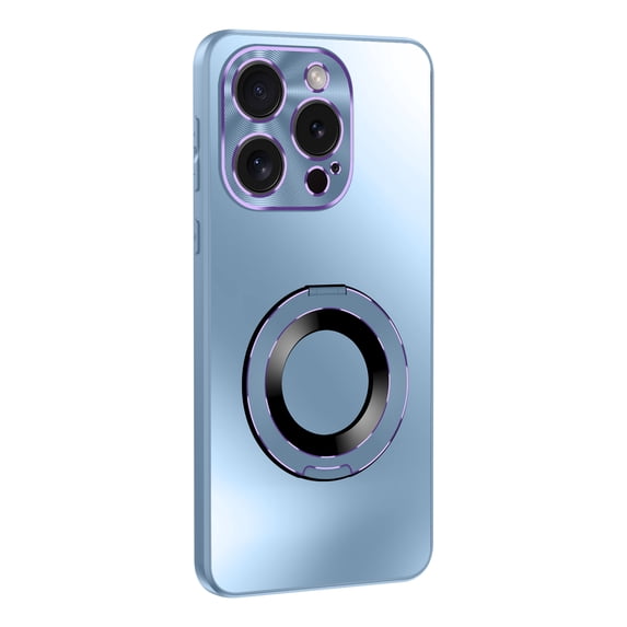 ELEHOLD for iPhone 15 Pro Max Case, Invisible Ring Kickstand Compatible with Magsafe Accessory Luxury Plating Shockproof Protective Phone Case for iPhone 15 Pro Max,Blue