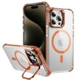 thumbnail image 1 of ELEHOLD for iPhone 15 Pro Max Case,Magnetic Compatible with Mag Safe Accessory Slim Thin Kickstand Shockproof Transparent Bumper Cover Non-Yellowing Shock-Absorbent Case for iPhone 15 Pro Max,Orange, 1 of 8