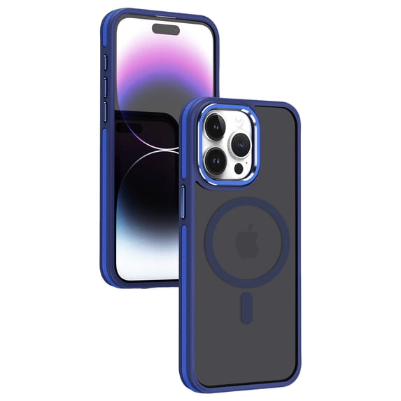 ELEHOLD for iPhone 15 Pro Max Case Matte Translucent Case Slim Thin Lightweight Compatible with MagSafe Magnetic Anti-Fingerprint Shockproof Case for iPhone 15 Pro Max,blue