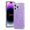 thumbnail image 1 of ELEHOLD for iPhone 15 Pro Max Case Sparkle Glitter Glossy Shell Pattern Magnetic Compatible with MagSafe, Slim Lightweight TPU Bumper Shockproof Cute Girls Case for iPhone 15 Pro Max,Purple, 1 of 11