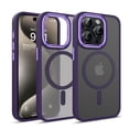 thumbnail image 1 of ELEHOLD for iPhone 15 Pro Max Matte Magnetic Case,Translucent Clear Cover Compatible with Mag Safe, Military Grade Drop Protection Shockproof Back Phone Cover for iPhone 15 Pro Max,Purple, 1 of 7