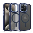 thumbnail image 1 of ELEHOLD for iPhone 15 Pro Max Matte Magnetic Case,Translucent Clear Cover Compatible with Mag Safe, Military Grade Drop Protection Shockproof Back Phone Cover for iPhone 15 Pro Max,Blue, 1 of 7