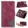 thumbnail image 1 of ELEHOLD for iPhone 15 Pro Max Multi-Functional Leather Wallet Case,Large Capacity 9 Card Slots Zipper Pocket Kickstand Magnetic Clasp Lanyard Shockproof Flip Case for iPhone 15 Pro Max,Winered, 1 of 8