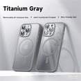 thumbnail image 1 of ELEHOLD for iPhone 15 Pro Max Translucent Matte Case Removable All-inclusive Lens Protection Slim Lightweight Magnetic Compatible with MagSafe Shockproof Case for iPhone 15 Pro Max,grey, 1 of 6