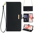 thumbnail image 1 of ELEHOLD for iPhone 15 Pro Max Wallet Case for Women Men with Gold Shoulder&Hand Strap Detachable Lanyard,Luxury PU Leather Kickstand Fully Shockproof Protective Case for iPhone 15 Pro Max,Black, 1 of 8