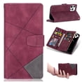 thumbnail image 1 of ELEHOLD for iPhone 15 Pro Multi-Functional Leather Wallet Case,Large Capacity 9 Card Slots Zipper Pocket Kickstand Magnetic Clasp Lanyard Shockproof Flip Case for iPhone 15 Pro 6.1",Winered, 1 of 8