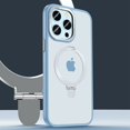 thumbnail image 1 of ELEHOLD for iPhone 15 Pro Slim Matte Case,Mag Safe Magnetic Translucent Frosted with Foldable Ring Holder Stand Shockproof Protective Case Cover for iPhone 15 Pro -6.1 Inch,Blue, 1 of 6