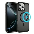 thumbnail image 1 of ELEHOLD For iPhone 15 Pro Slim Shockproof Case, Skin-Friendlyp. Rugged Cover, MagSafe Compatible, Non-Slip, Raised Edges For Cam & Screen Protection, Black, 1 of 8