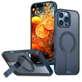 thumbnail image 1 of ELEHOLD For iPhone 15 Shockproof Magnetic Rugged Case 3D Vented Design Cover, MagSafe Compatible, with Kickstand (Horizontal & Vertical Display), Blue, 1 of 7