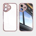thumbnail image 1 of ELEHOLD for iPhone 16 Case, Slim Clear Non-Yellowing Shockproof Anti-Scratch Hard Back Cover Rugged with Camera Lens Protector Case for iPhone 16,Pink, 1 of 6