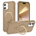 thumbnail image 1 of ELEHOLD For iPhone 16 Heavy Duty Shockproof Rugged Case Magnetic Rugged Case, MagSafe Compatible, with Invisible and Adjustable Ring Holder Stand,  Desertgold, 1 of 7