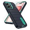 thumbnail image 1 of ELEHOLD for iPhone 16 Hybrid Rugged Case with HD Screen Protector,Dual Layer Hard Protective Invisible Kickstand Non-Slip Drop-Proof Shockproof Anti-Scratches Heavy Duty Cover,Darkblue+Mint, 1 of 7