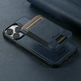 thumbnail image 1 of ELEHOLD for iPhone 16 Plus Case, Compatible with Mag Safe Accessory, 2 in 1 Detachable Magnetic Card Holder Cross Pattern Leather Kickstand Wallet Case for iPhone 16 Plus,Blue, 1 of 6