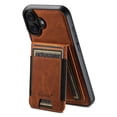 thumbnail image 1 of ELEHOLD for iPhone 16 Plus Case, Compatible with Mag Safe Accessory, 2 in 1 Detachable Magnetic Card Holder Faux Lychee Pattern Leather Kickstand Wallet Case for iPhone 16 Plus,Khaki, 1 of 7