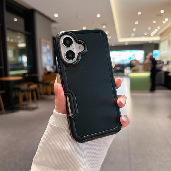 ELEHOLD for iPhone 16 Plus Case, Compatible with Mag Safe Accessory 2 in 1 Shockproof Heavy Duty Protection Full Body Rugged Slim Durable Case for iPhone 16 Plus ,Black