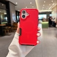 thumbnail image 1 of ELEHOLD for iPhone 16 Plus Case, Compatible with Mag Safe Accessory 2 in 1 Shockproof Heavy Duty Protection Full Body Rugged Slim Durable Case for iPhone 16 Plus ,Red, 1 of 5