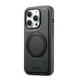 thumbnail image 1 of ELEHOLD for iPhone 16 Plus Case,Compatible with Mag Safe Accessory Ring Holder Kickstand Luxury Elegant Leather Slim Classic Thin Protective Cover  for iPhone 16 Plus,Black, 1 of 7