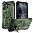 thumbnail image 1 of ELEHOLD for iPhone 16 Plus Case, Compatible with Mag safe Accessories, Strong Magnetic Military-Grade Drop Protection Invisible Kickstand Shockproof Protective Phone Case,Armygreen, 1 of 7