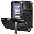thumbnail image 1 of ELEHOLD for iPhone 16 Plus Case,Outdoor Sports Military Heavy Duty Full Body Cover with Built in Tempered Glass Screen Protector Hidden Kickstand Shockproof Dustproof Case for iPhone 16 Plus,Black, 1 of 9