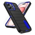 thumbnail image 1 of ELEHOLD for iPhone 16 Plus Hybrid Rugged Case with HD Screen Protector,Dual Layer Hard Protective Invisible Kickstand Non-Slip Drop-Proof Shockproof Anti-Scratches Heavy Duty Cover,Darkblue+Blue, 1 of 7