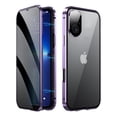 thumbnail image 1 of ELEHOLD for iPhone 16 Plus Privacy Case, Anti-Peeping Double Metal Side Clear Tempered Glass Privacy Screen Protector Anti-Fall Shockproof Powerful Magnetic Case for iPhone 16 Plus ,Purple, 1 of 10