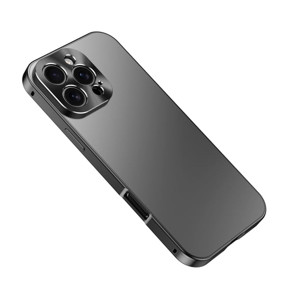 ELEHOLD for iPhone 16 Pro Case, Military Grade Matte Slim Anti-Fingerprint Metal Magnetic Bumper Frame Slim Hard Shock-Absorbent Phone Case Cover for iPhone 16 Pro,Black