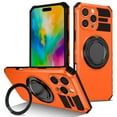 thumbnail image 1 of ELEHOLD for iPhone 16 Pro Magnetic Case [Compatible with Mag Safe] Invisible Stand with Ring Kickstand,Military Grade Shockproof Full Protective Case,Orange, 1 of 11