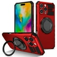 thumbnail image 1 of ELEHOLD for iPhone 16 Pro Magnetic Case [Compatible with Mag Safe] Invisible Stand with Ring Kickstand,Military Grade Shockproof Full Protective Case,Red, 1 of 11